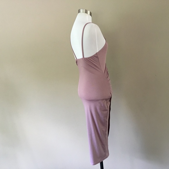 BooHoo Night  Small Dusty Pink Purple Slip Dress - Picture 6 of 9